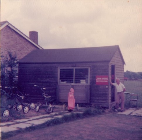 The pro shop and John Harris next to the bungalow