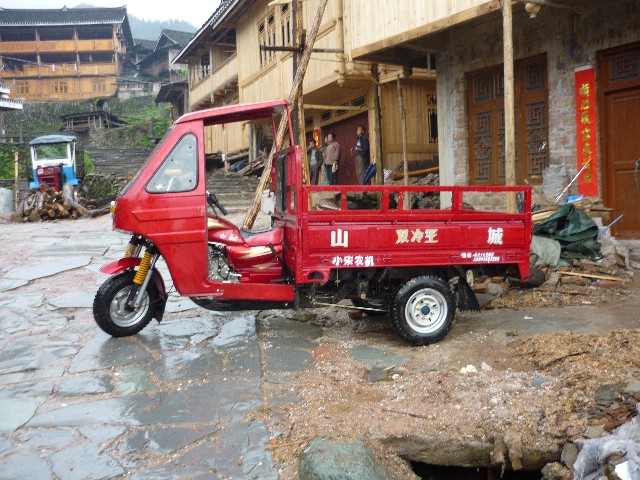 Motor bike with converted truck base